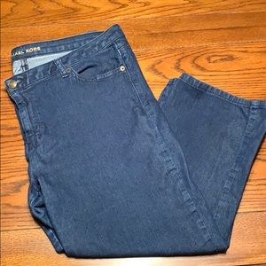 MK dark wash jean capris